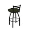 Holland Bar Stool Co 25" Low Back Swivel Counter Stool, Black Wrinkle, Canter Pine Seat 41125BW010 - alternate 2